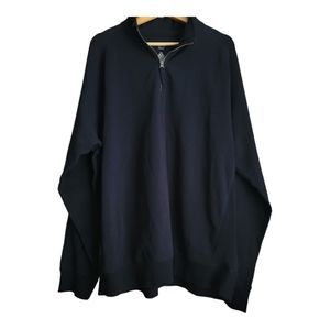 Men's  XXL Blue Saks Fifth Avenue half quarter zip pullover in navy blue